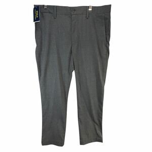 Polo Ralph Lauren Dress Pants Men 33x30 Gray Heather Stretch Straight Fit Preppy